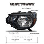 Toyota Tacoma Headlight Assembly for 2012-2015