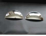 Chrome Metal Half Moon Headlight Covers - 7" Pair