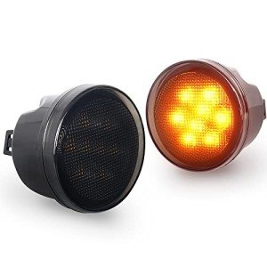 Jeep Wrangler JK LED Turn Signal Lights - Smoke Lens