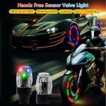 Colorful LED Tire Valve Lights - 4 Pack