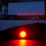 8Pcs 2.5" Red LED Side Marker Lights