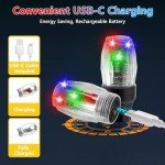 Colorful LED Tire Valve Lights - 4 Pack