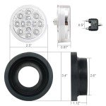 8Pcs 2.5" Red LED Side Marker Lights