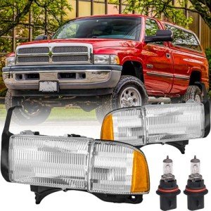 Dodge Ram Headlight Assembly with Bulbs & Corners