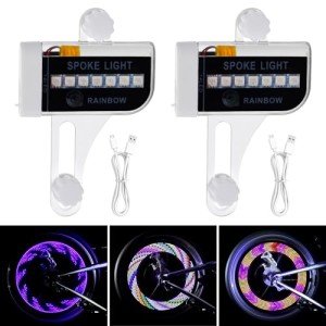 Rechargeable LED Bike Wheel Lights - 30 Patterns