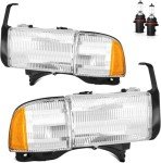 Dodge Ram Headlight Assembly with Bulbs & Corners