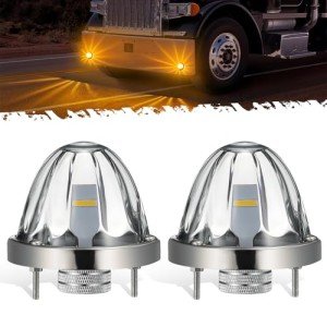 Amber LED Side Marker Lights for Trucks - 2 Pcs