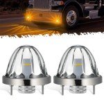 Amber LED Side Marker Lights for Trucks - 2 Pcs