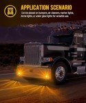 Amber LED Side Marker Lights for Trucks - 2 Pcs