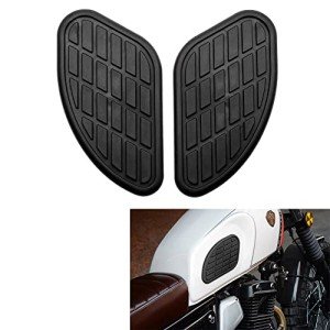 Motorcycle Fuel Tank Knee Pad - Vintage Black Stickers