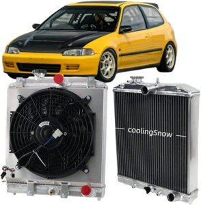 CoolingSnow Aluminum Radiator Kit for Honda Civic