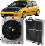 CoolingSnow Aluminum Radiator Kit for Honda Civic