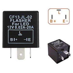 GLOFE 3-Pin 12V Electronic Flasher Relay for LEDs