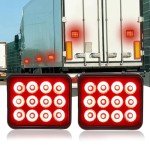 Red Wireless Strobe Lights for Trucks and Trailers