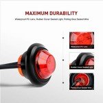 Nilight 10-Pack Round LED Clearance Lights - Red