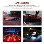 Nilight 10-Pack Round LED Clearance Lights - Red