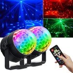 2-Pack Sound Activated Disco Ball Party Lights