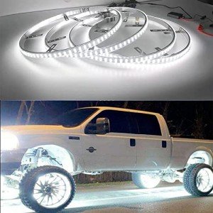 JXOFROAD 15.5" Bright White Wheel Rim Lights Kit