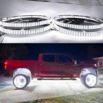 JXOFROAD 15.5" Bright White Wheel Rim Lights Kit