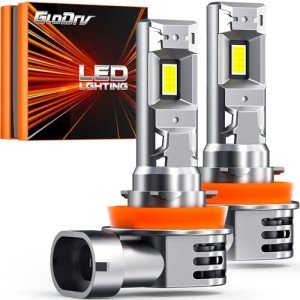 GloDrv 2025 H11 Fog Light Bulbs - 24000lm 800% Brightness