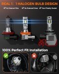 GloDrv 2025 H11 Fog Light Bulbs - 24000lm 800% Brightness