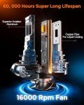 GloDrv 2025 H11 Fog Light Bulbs - 24000lm 800% Brightness