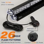 Amber/White LED Dash Emergency Strobe Light Bar
