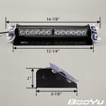 Amber/White LED Dash Emergency Strobe Light Bar