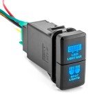 Dual Push LED Backlight Switch for Toyota Vehicles
