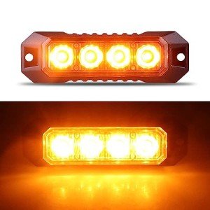 Ultra Slim Amber LED Strobe Lights for Vehicles