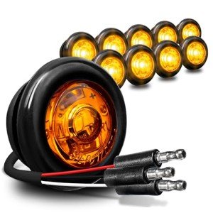 10pc Amber 12V LED Marker Lights for Trailers