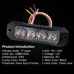 Ultra Slim Amber LED Strobe Lights for Vehicles