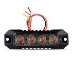 Ultra Slim Amber LED Strobe Lights for Vehicles