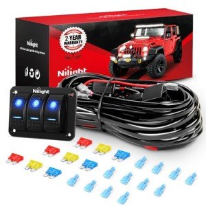 Nilight 16AWG LED Light Bar Wiring Kit
