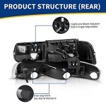 Chevy Silverado Headlight Assembly with Bumper Lights