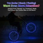 Daway A01 Blue LED Bike Wheel Lights (2-Pack)