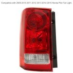 Honda Pilot Left Tail Light Assembly 2009-2015