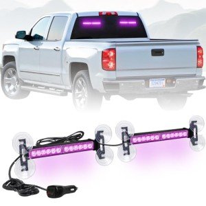 AINBIN 10.7" Purple Emergency Strobe Light Bar