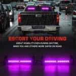 AINBIN 10.7" Purple Emergency Strobe Light Bar
