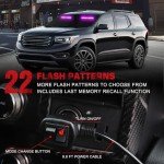 AINBIN 10.7" Purple Emergency Strobe Light Bar