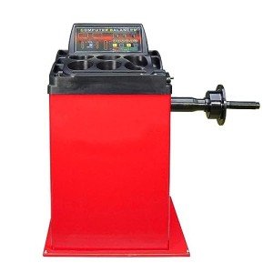 Heavy Duty 10"-24" Tire Balancer Machine in Red