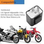 12V Adjustable LED Flasher Relay for Cars & Bikes