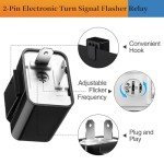 12V Adjustable LED Flasher Relay for Cars & Bikes