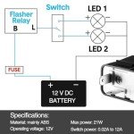 12V Adjustable LED Flasher Relay for Cars & Bikes