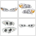 Replacement Headlight Assembly for 2003-2008 Corolla