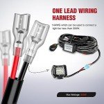 Nilight Wireless Remote Wiring Harness for LED Lights