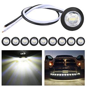Nilight 10 PCS Round LED Clearance Marker Lights