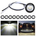 Nilight 10 PCS Round LED Clearance Marker Lights