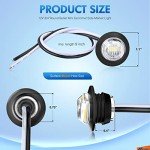 Nilight 10 PCS Round LED Clearance Marker Lights