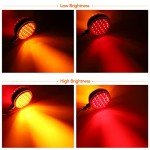 4" Amber Red Dual-Face Fender Lights - 2pcs